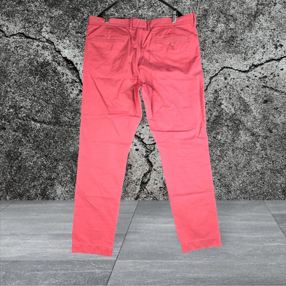 J.Crew ALWAYS pants mens 36x34 salmon pink 770 straight‎ leg chino flat front